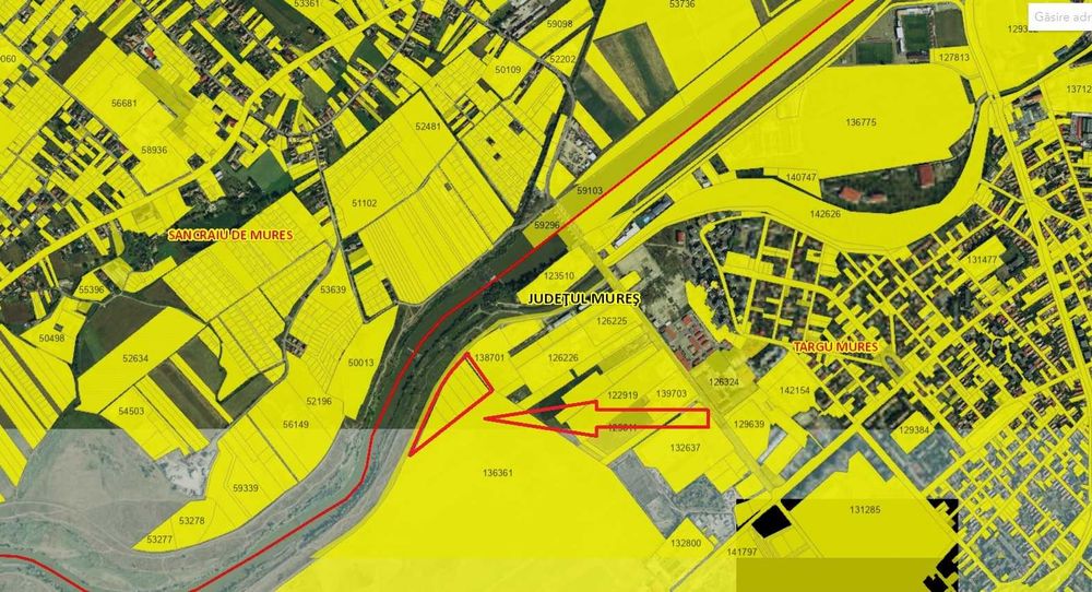 Teren intravilan de vanzare 12900 mp rezidential sau industrial