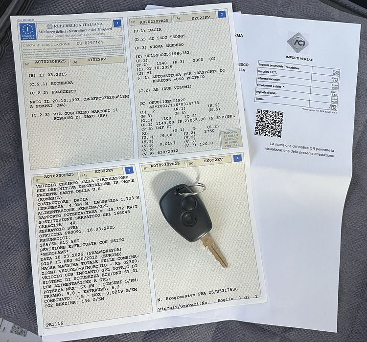 Dacia Sandero 2015 avariat lovit spate 1.2 gpl AC