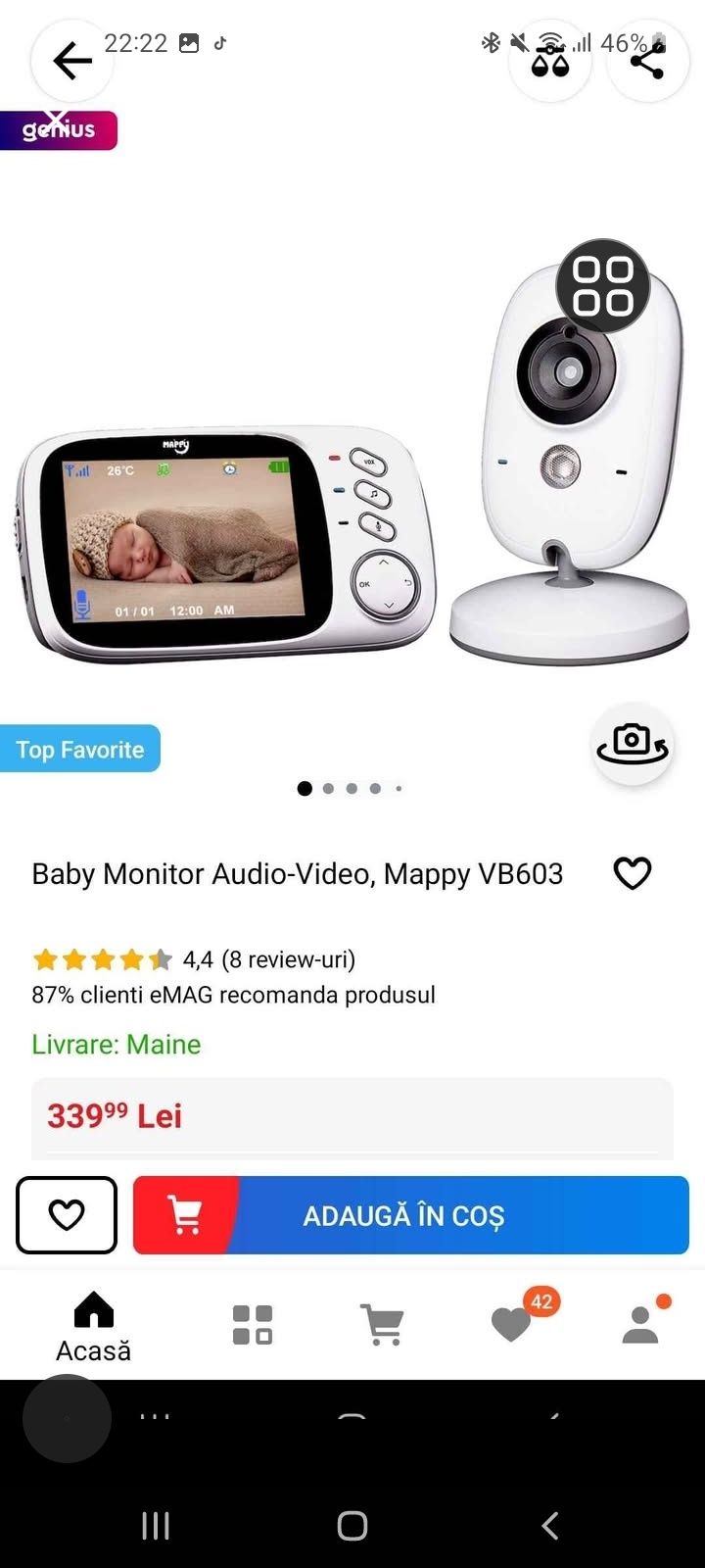 Baby Monitor Audio-Video, Mappy