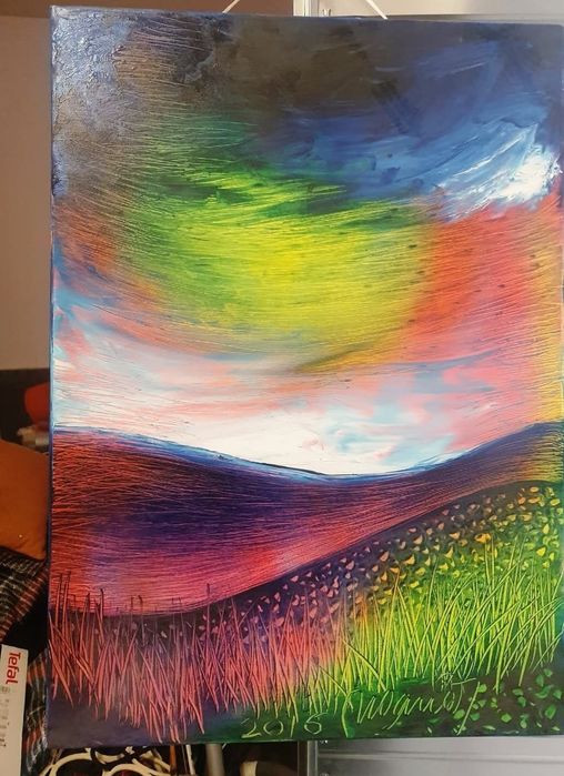 Pictura originala Nelus Oana 2016, Peisaj, ulei pe canvas, 70x50 cm