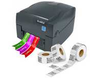 Godex G530 barkod printer, ribbon, nakleyka