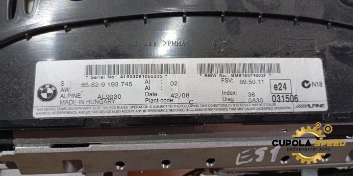 Navigatie mare completa CIC 9189048-02 9193745 920282701 BMW Seria 3