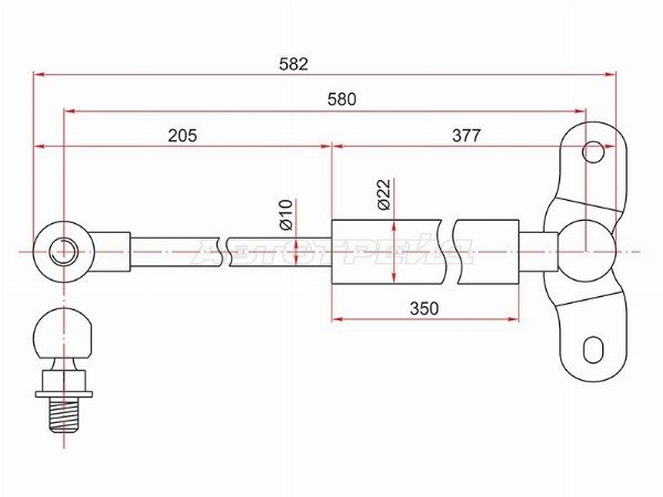 Амортизатор крышки багажника Honda Odyssey