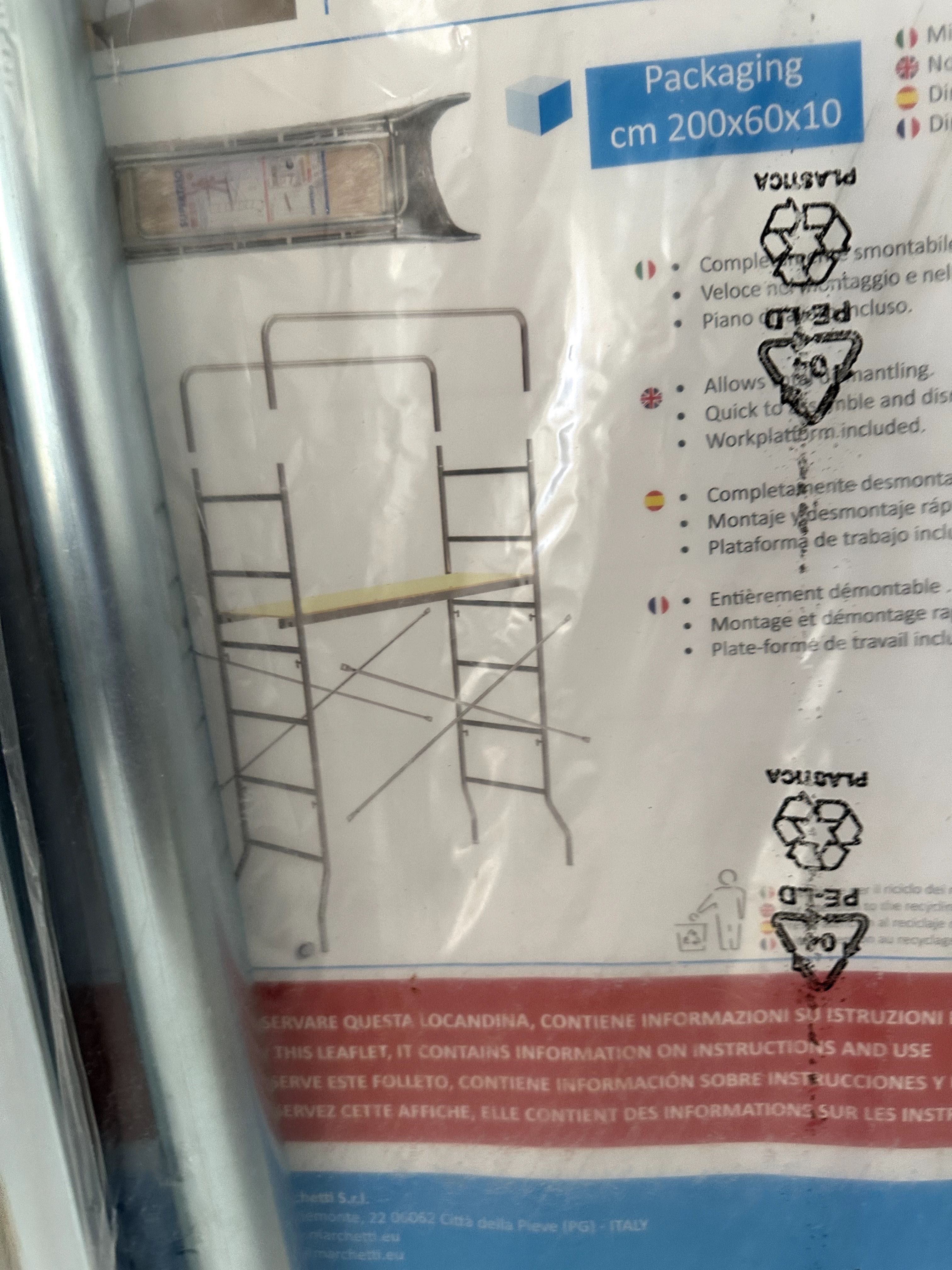 Vand Schela Mobila metalică - de interior, 3.6M înălțime max- sigilată