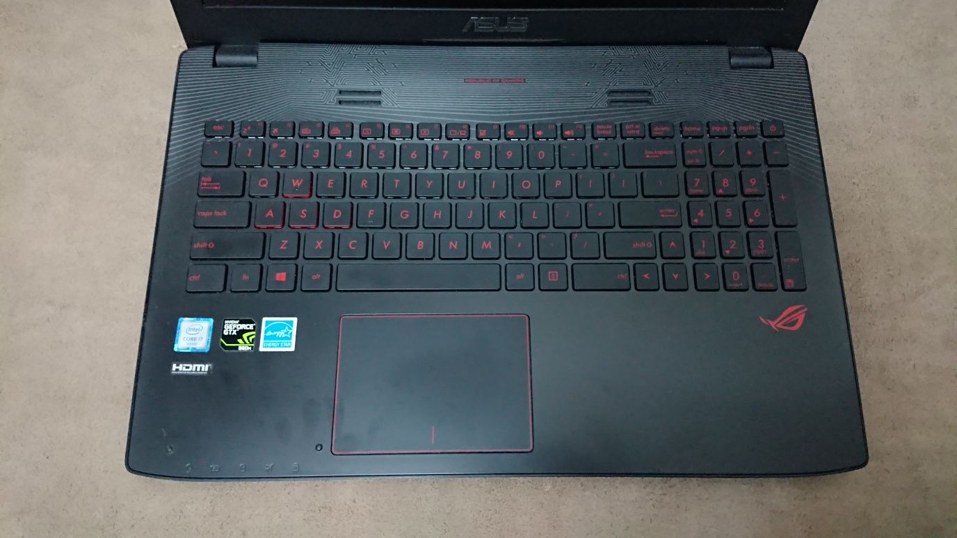 Игровой ноутбук ASUS ROG GL552VW Nvidia GTX960M I7/16gb/1tb