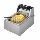 Friteuza electrica profesionala 6L, inox, 2500W, termostat automat