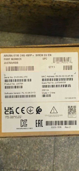 Управляемый коммутатор HPE Aruba Networking CX 6100 24G 4SFP+ JL678A