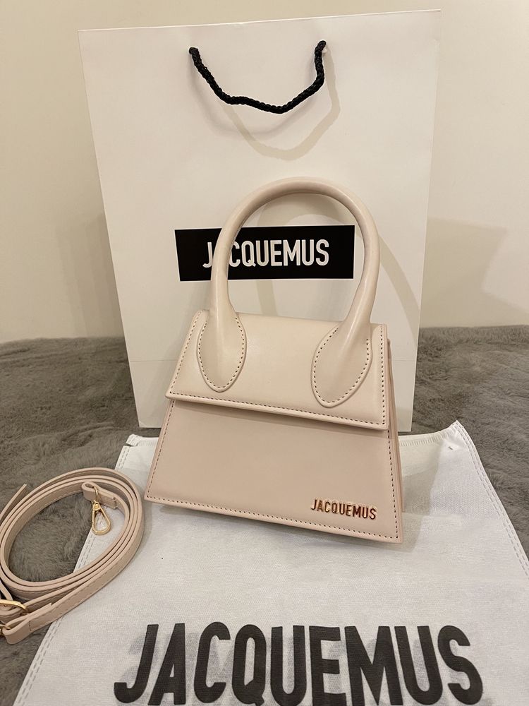 Poseta/Geanta Jacquemus Le Chiquito Moyen Crem