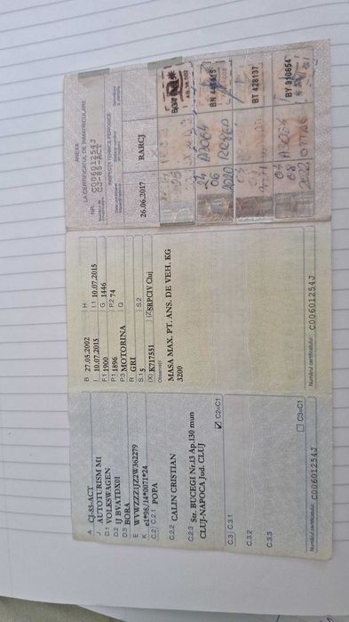 Vand Volkswagen Bora