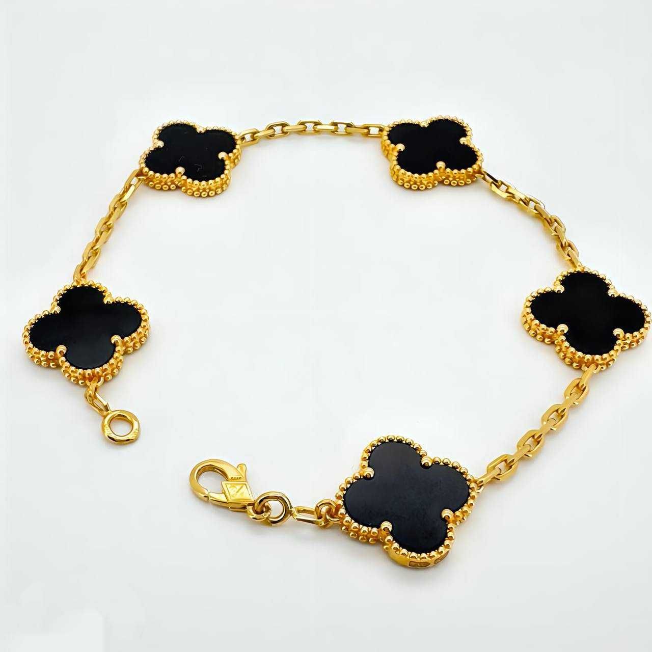 Золотой браслет в стиле Van Cleef & Arpels 750 пробы