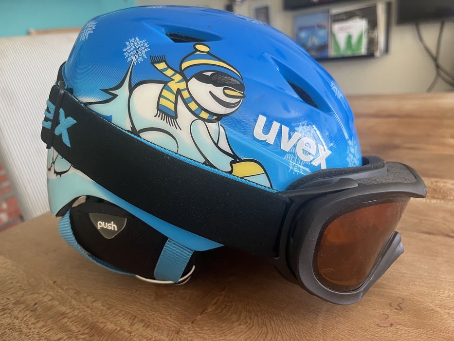 детска ски каска Uvec и маска Uvex 48-52 cm