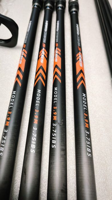 SET 3 Lansete EASTSHARK 3 SEGMENTE 3.90M 3.75LBS + 3 Mulinete 60 FR