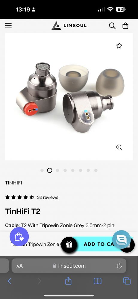 Слушалки Tin HIFI T2