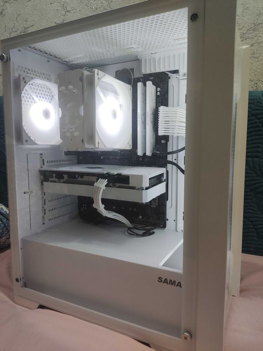 Белый игровой компьютер (Ryzen 7, RTX 3060, 16gb, ssd 512, периферия)