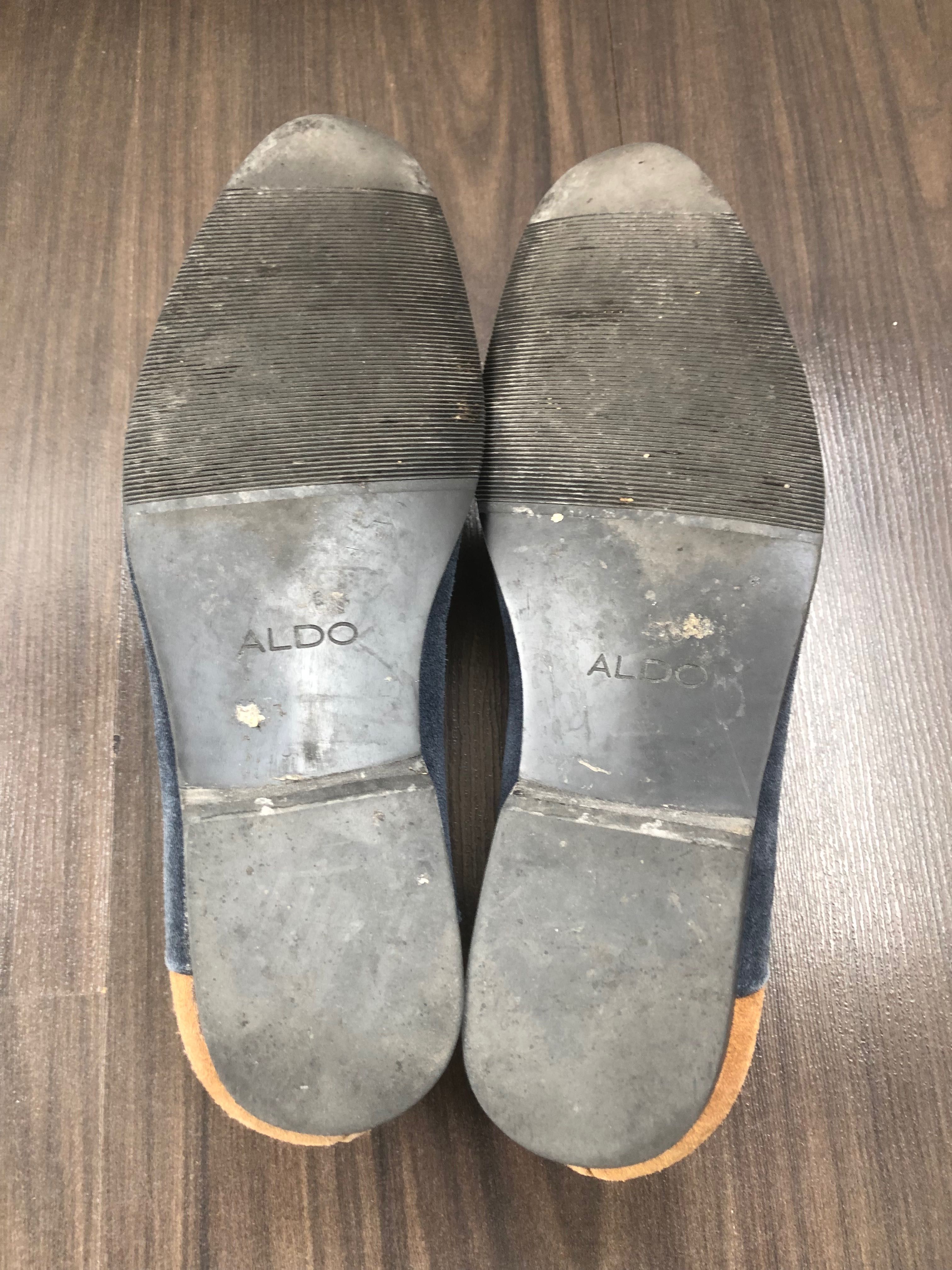 Pantofi barbati piele suede, Aldo , bleumarin cu maro