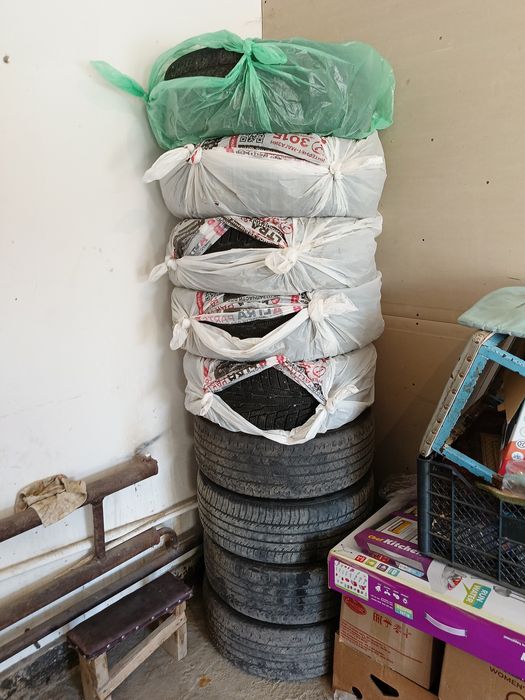 Титанка 215 55 р17 4шт покрышкасымен + 4 зимний покрышка