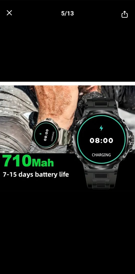 Smartwatch HD 4.7 cm 710mA