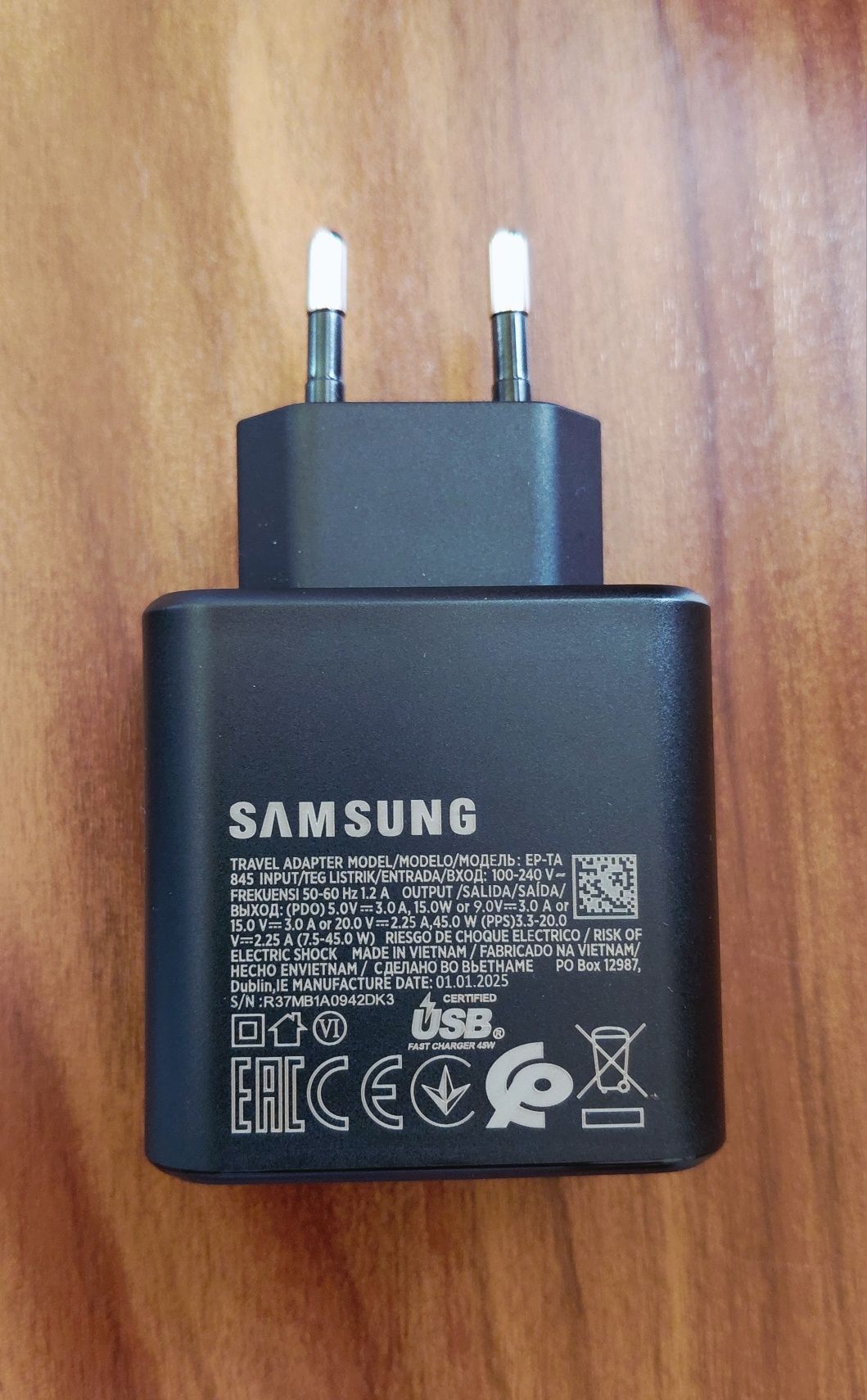 Incarcator original de 45W Samsung S25 Ultra.