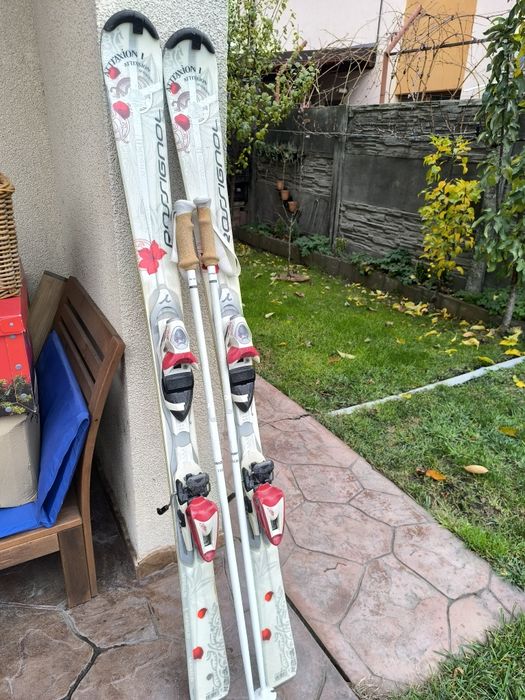 Ski Rossignol cu bețe ski fete
