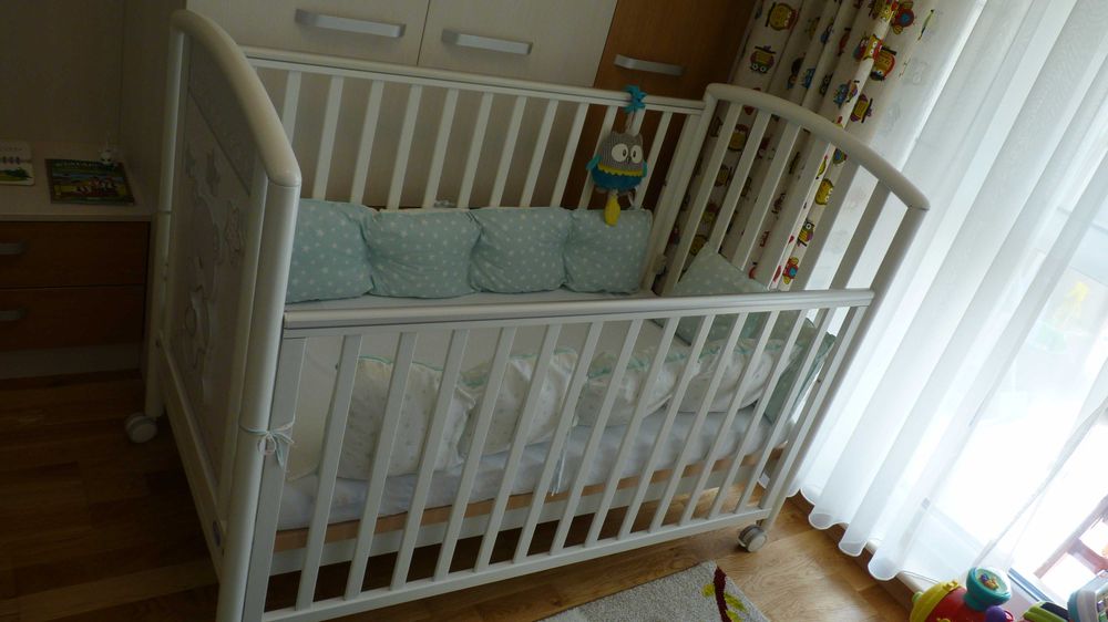 Бебешко легло с колела Pali SMART BIRBA с оригинален матрак + ПОДАРЪЦИ