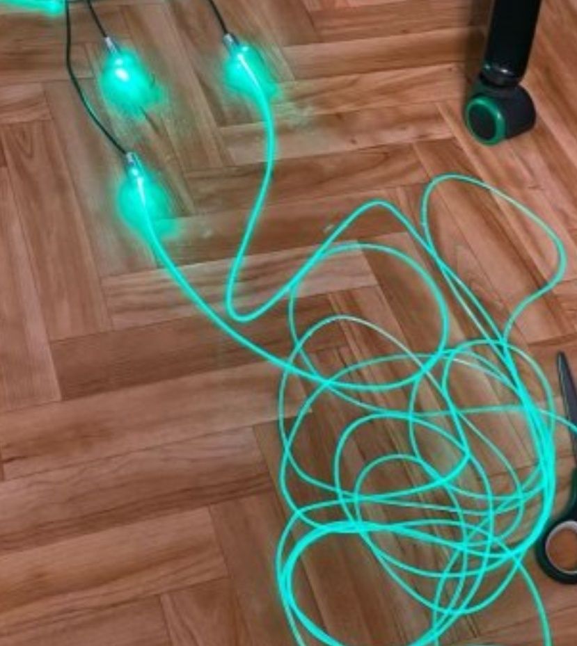 Лед светлини за кола, iOS и Android, 12V, RGB, LED, 6м