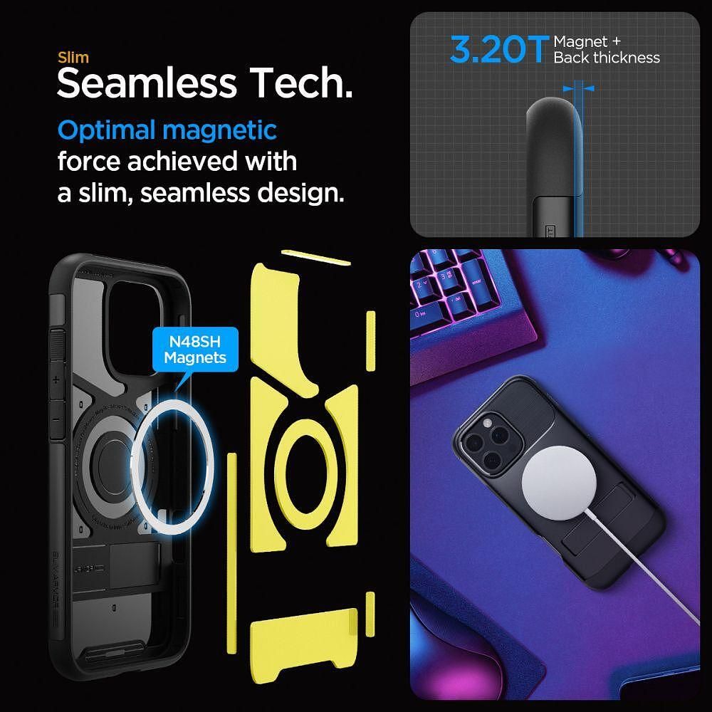 Кейс spigen slim armor mag magsafe за iphone 16 pro max black
