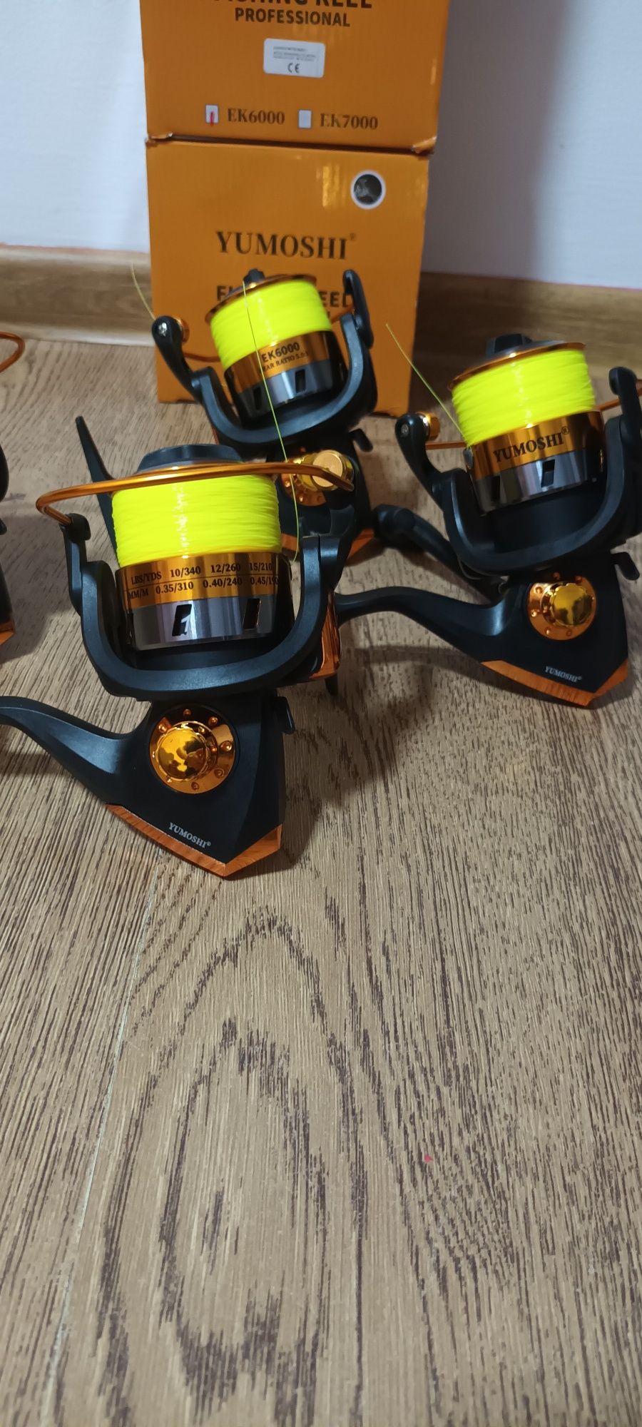 SET 4 Lansete Feeder 3.0m ROBINHAN Bolentino + 4 Mulinete YUMOSHI EK60