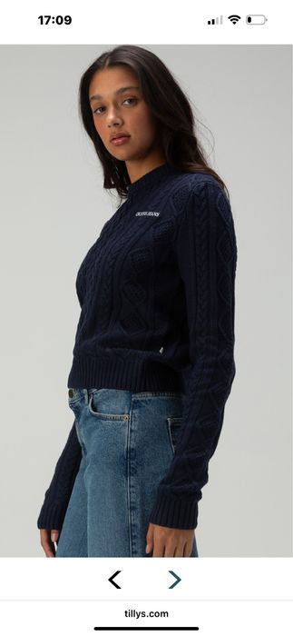 Guess jeans knitted top navy blue