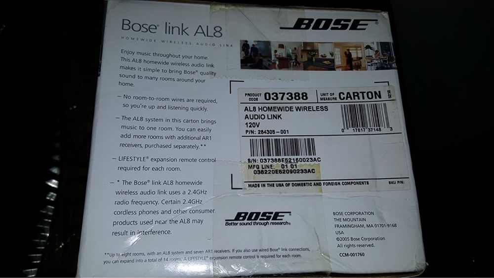 Sistem BOSE SL2 Wireless surround Link Preț de CATALOG 600$