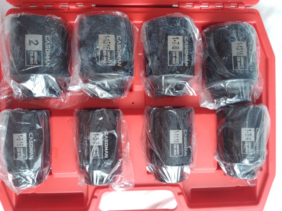CASOMAN 8 buc 1/2" cu impact de adâncime - SAE 1-9/16" la 2", 6 puncte
