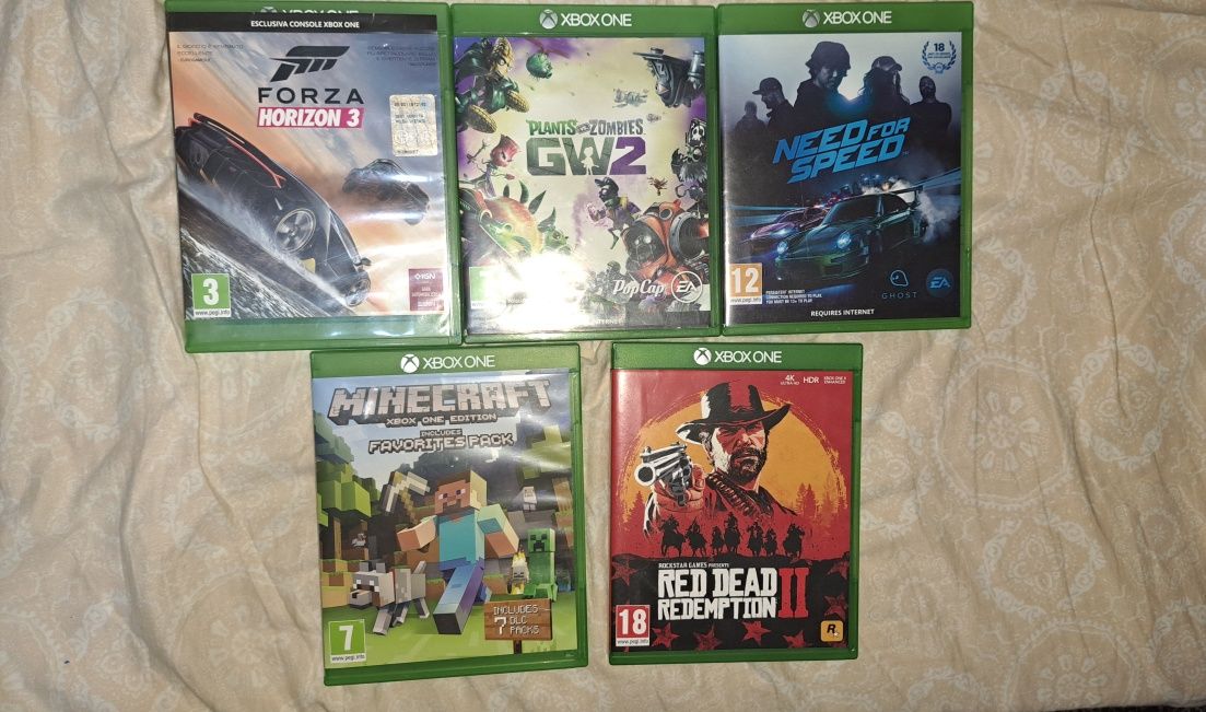 Jocuri xbox one( Red dead redemption 2, need for speed, minecraft etc