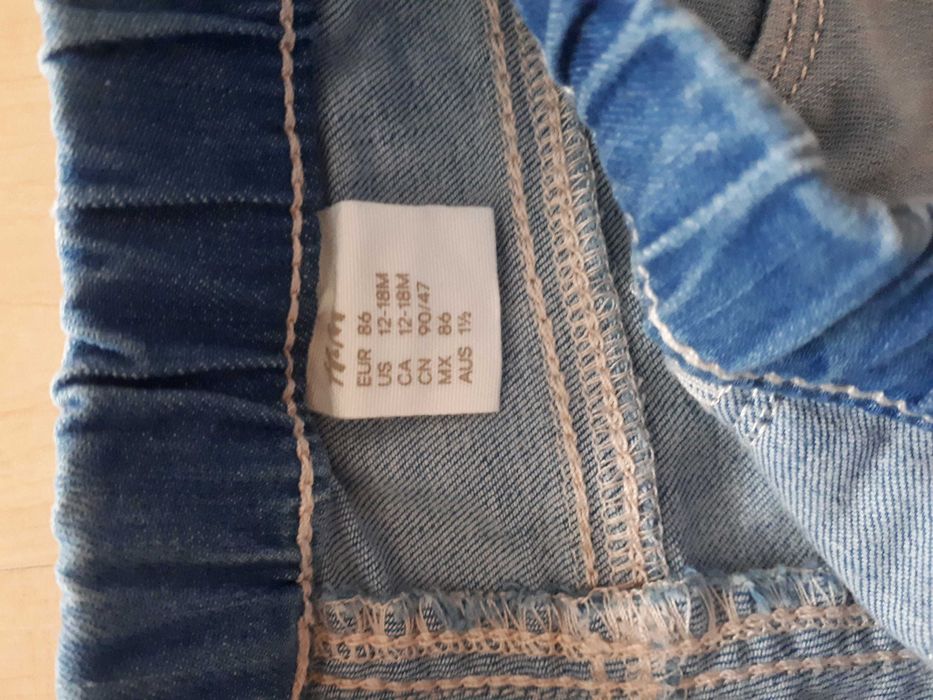 Детски летни дънки  H&M, 86 размер, светло сини, памучни