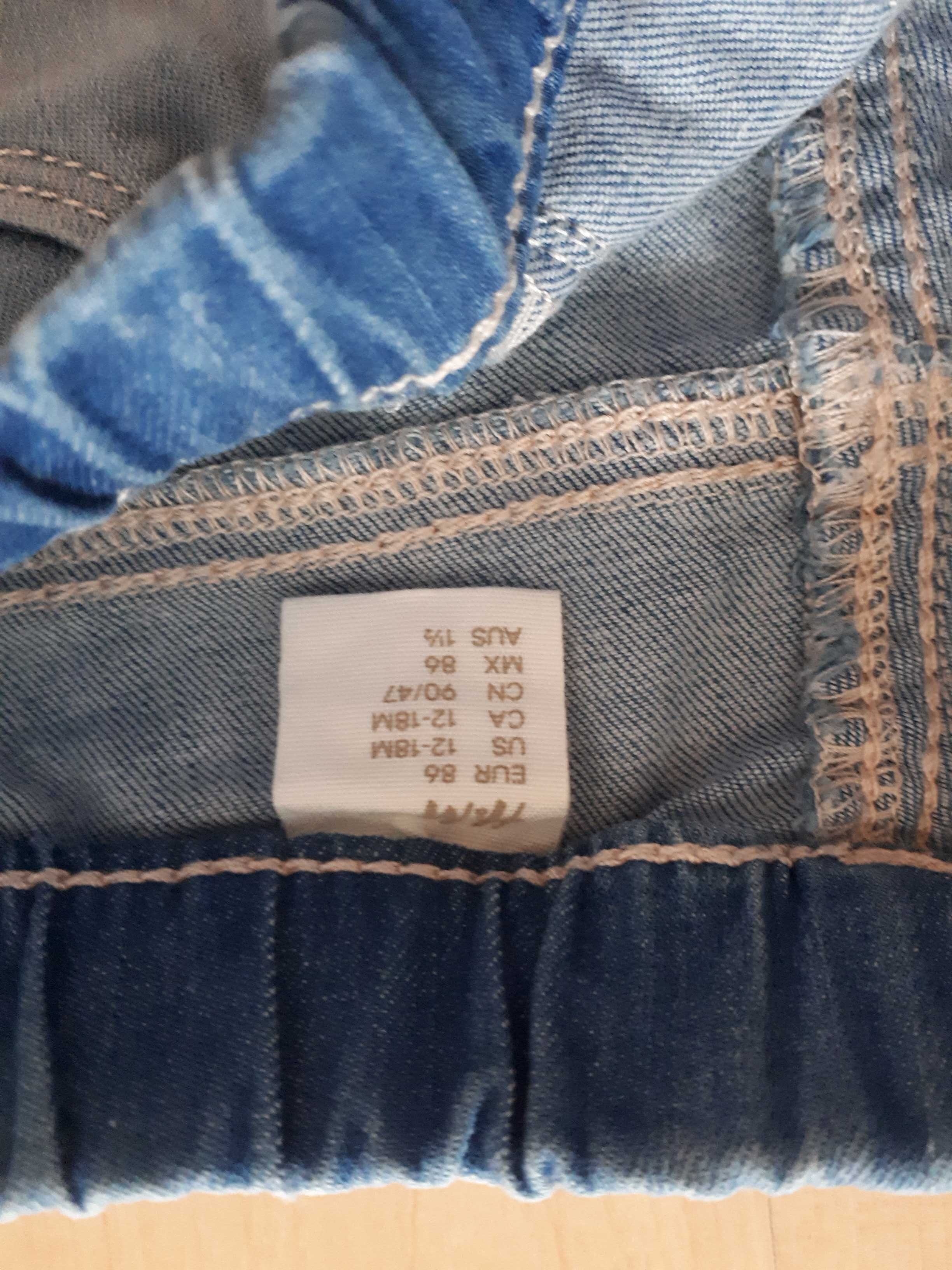 Детски летни дънки  H&M, 86 размер, светло сини, памучни