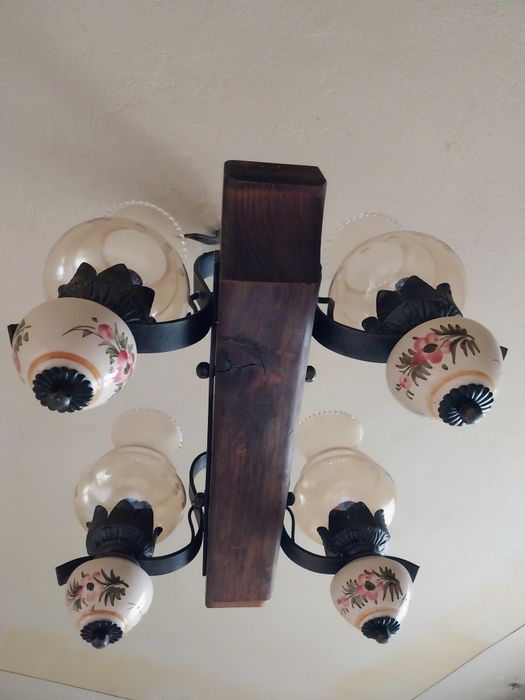 Candelabru, lustra de tavan rustica