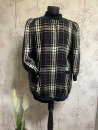 Palton dama lana cu catifea Helene Straber XXL/XL