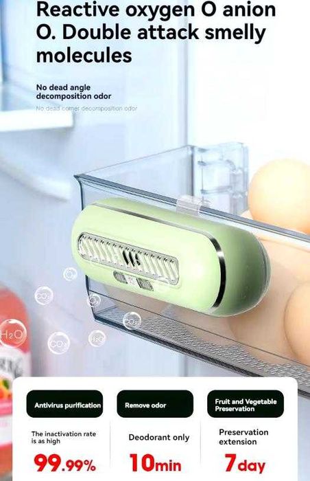 Озонатор за Автомобил ВъздухoПречиствател за Хладилник Миризми Плесени