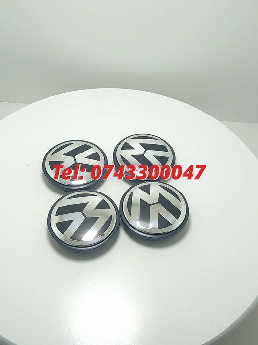 Set 4 Buc Capace Janta Aliaj Negru Cu Argintiu Vw