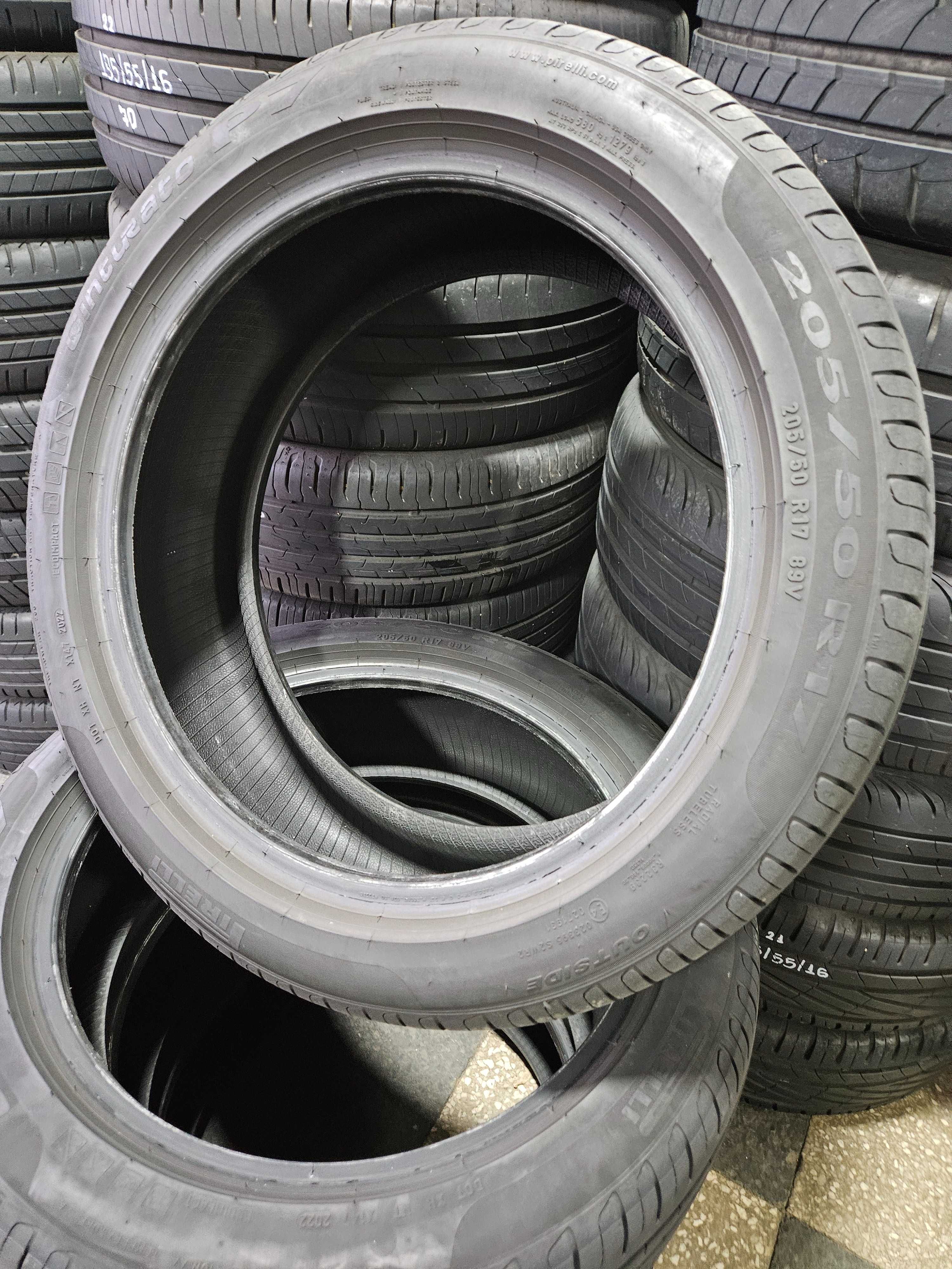 4бр 205/50/17 PIRELLI 7мм грайфер дот:22г безплатен монтаж