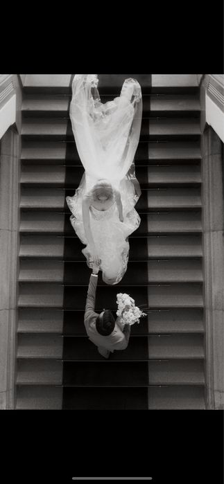 Rochie de mireasă și voal