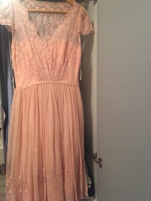 Rochie mătase naturala si dantela