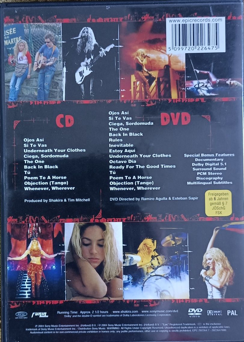Dublu DVD cu muzică Shakira