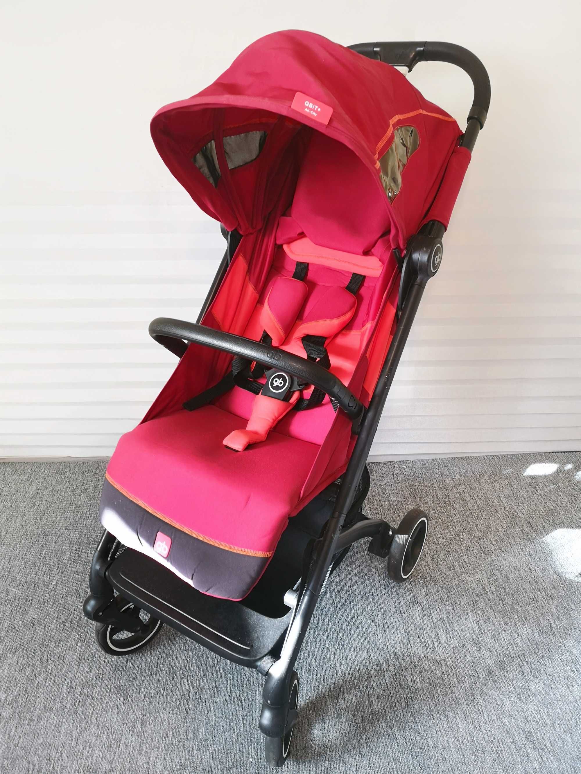 Cărucior bebe copil gb Qbit+ All City Rose Red, foarte compact