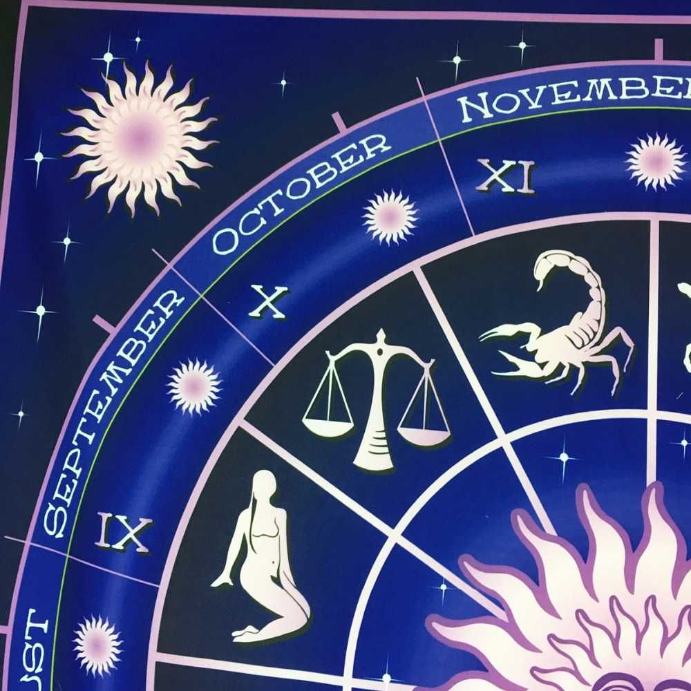 Fata masa altar,citire tarot/decor perete,youtube,soare,zodii,astrolog