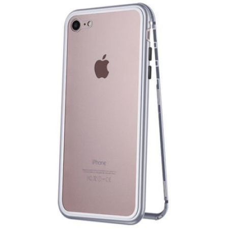 Husa metalica pentru Apple iPhone 7, Total Protect GloMax Argintiu