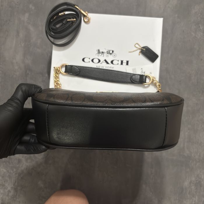 Coach Teri Brown Canvas - Дамска Чантичка