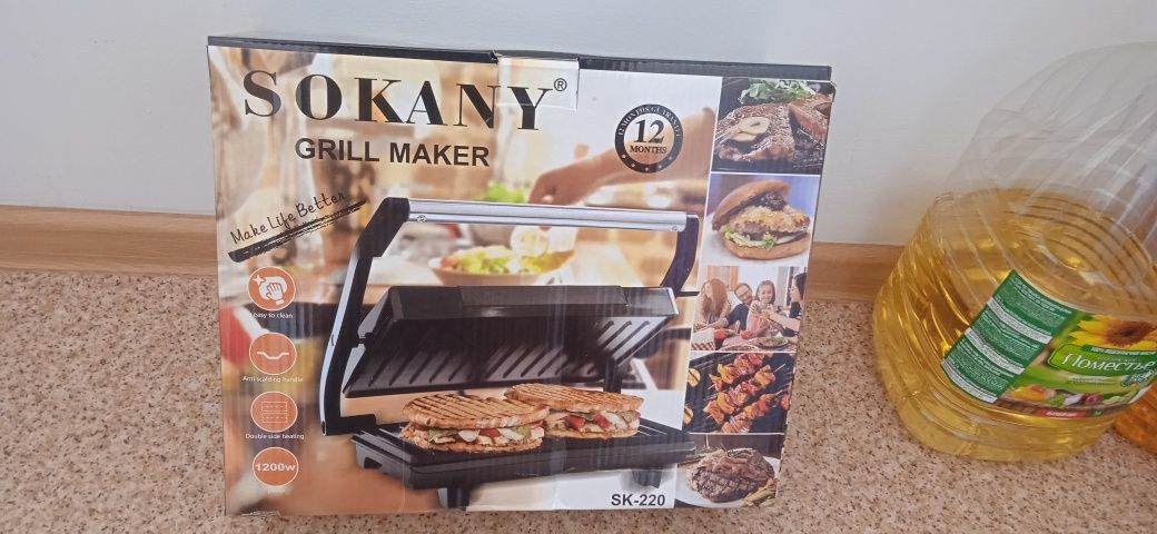 SOKANY grill maker НОВЫЙ... Или обмен на смарт телефон  срочно!!!