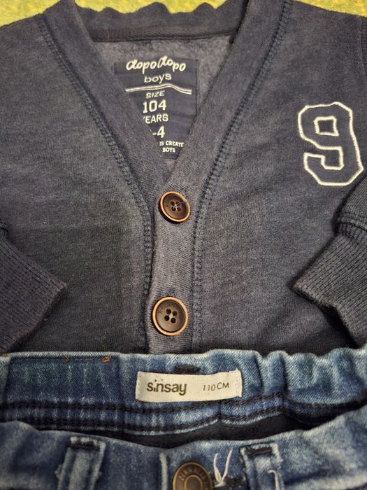 Pantaloni dublați 110 + cardigan gros