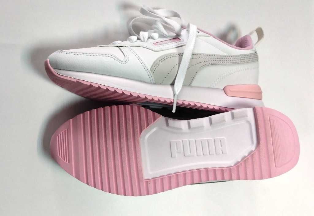 Нови , оригинални , дамски маратонки  PUMA в бяло и розово