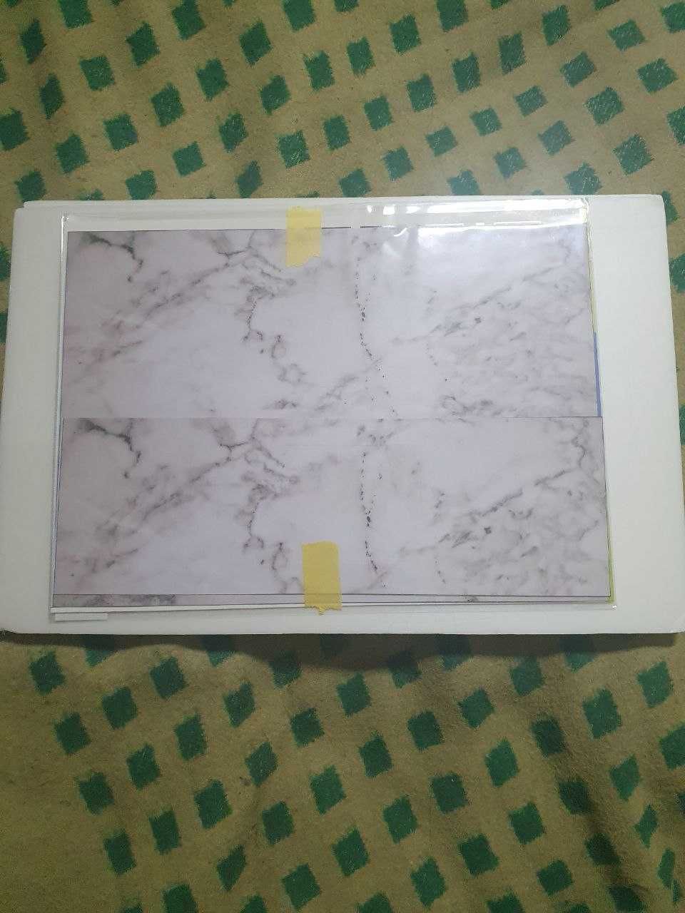 Наклейка на корпус ноутбука с мраморной текстурой