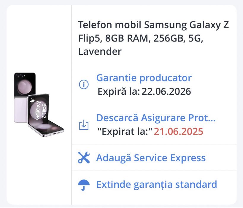 Galaxy z flip 5 schimb